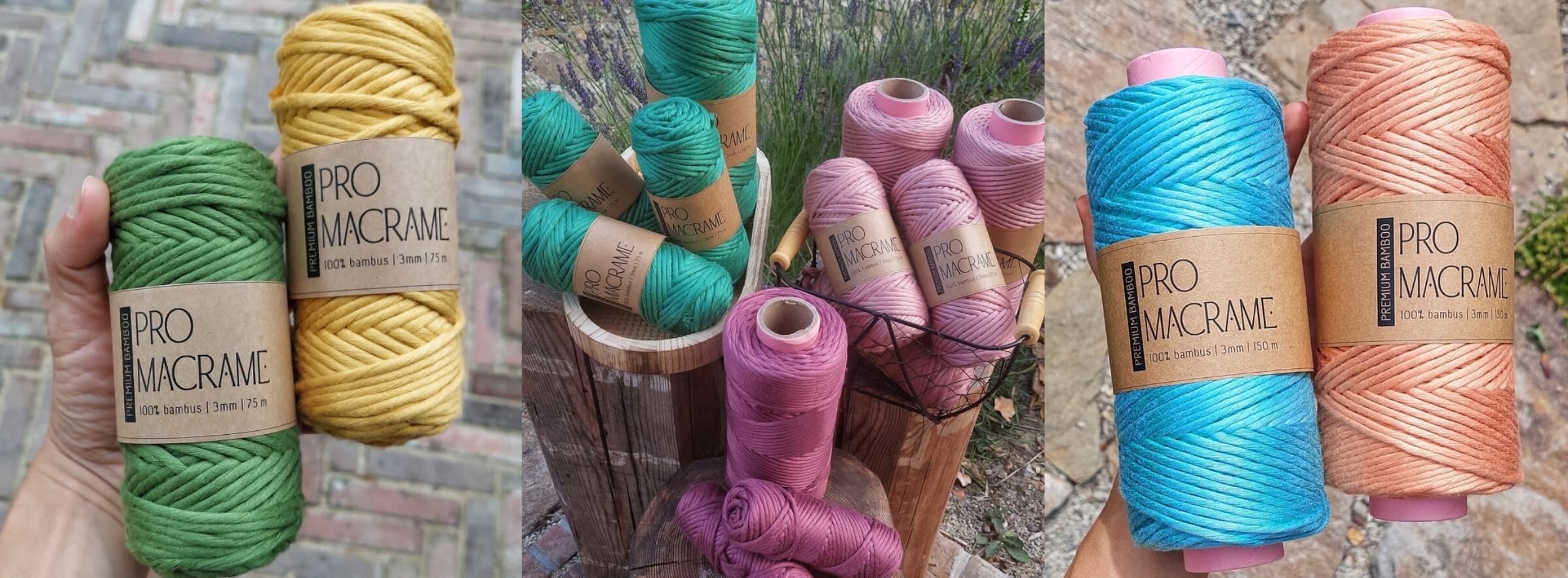 Bambusová šňůra na výrobu macramé 