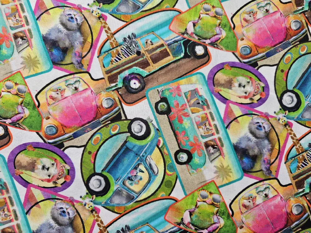 Bavlna zvířatka v autě