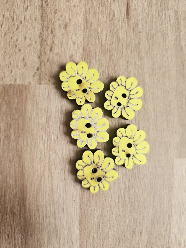 Dekorační knoflík květ 5ks