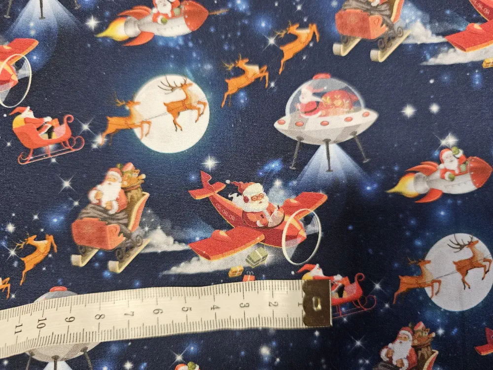 Vanoční popelín Santa