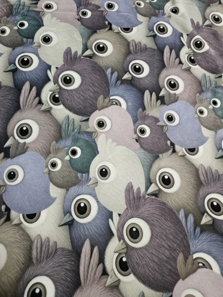 Microplyš Calm Birds
