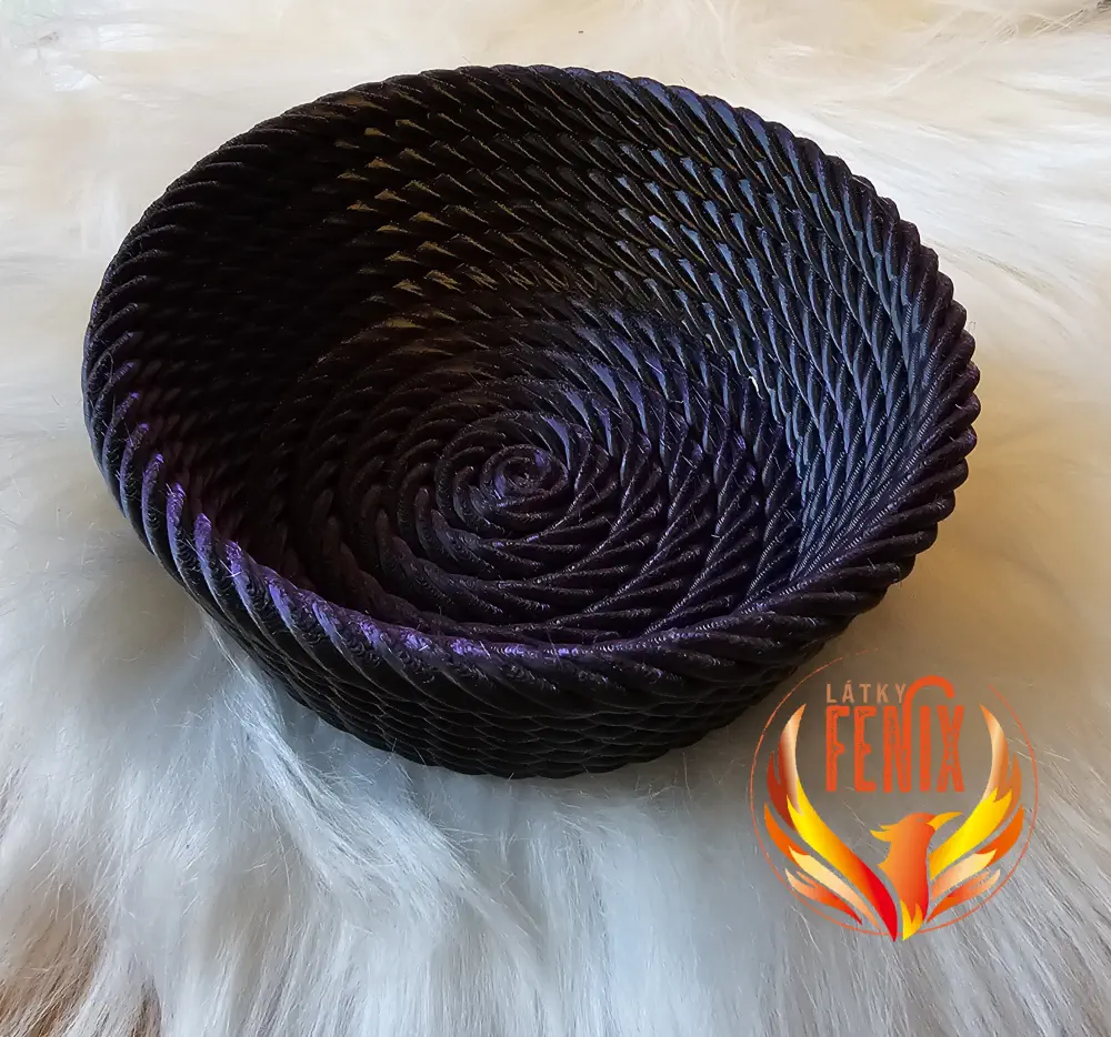 Designový košík Fenix S fialovo-černá