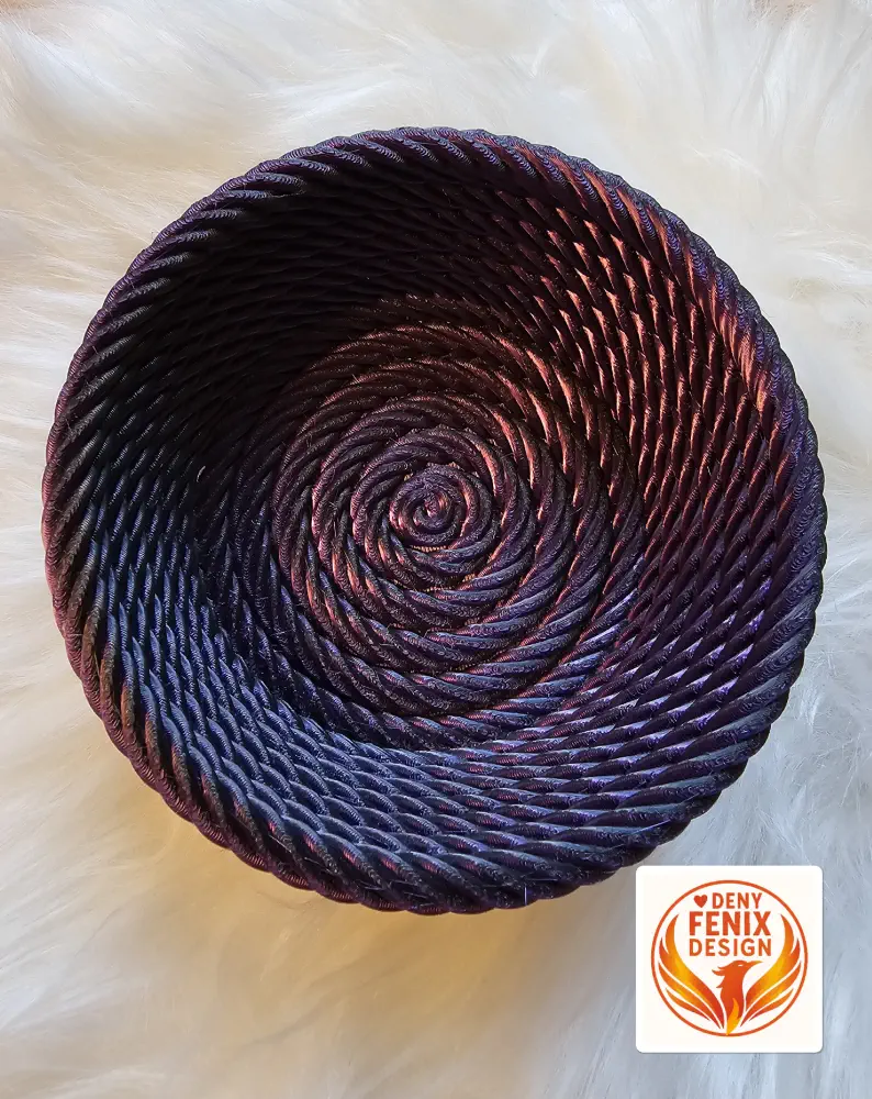 Designový košík Fenix S fialovo-černá