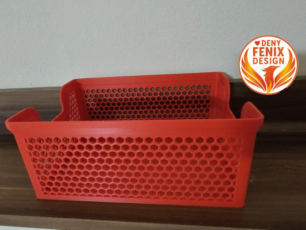 Košík PLÁSTEV – designový 3D tisk (červený)