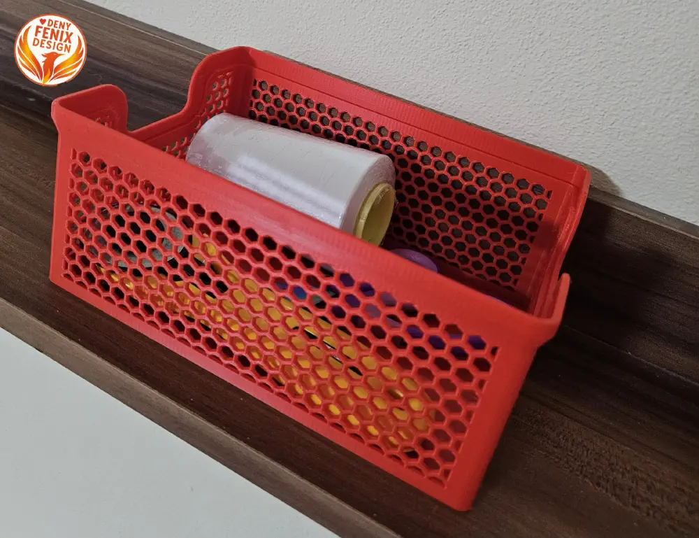 Košík PLÁSTEV – designový 3D tisk (červený)