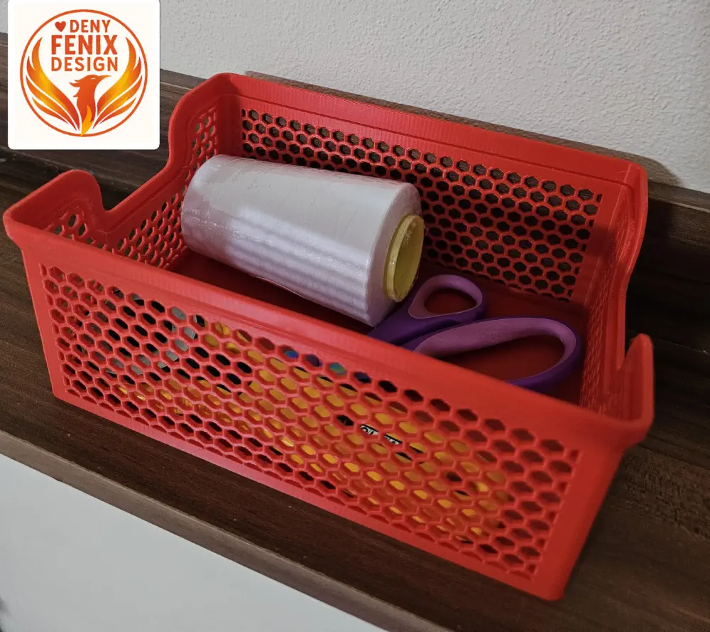 Košík PLÁSTEV – designový 3D tisk (červený)