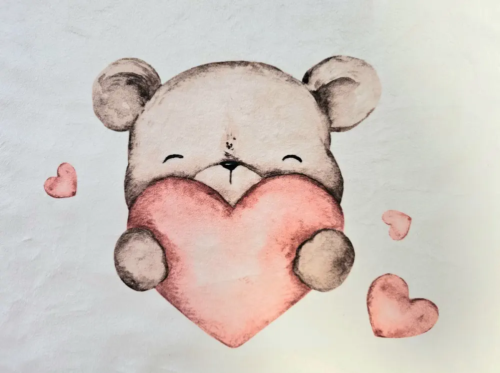 Sada na polštářek Medvídek srdce