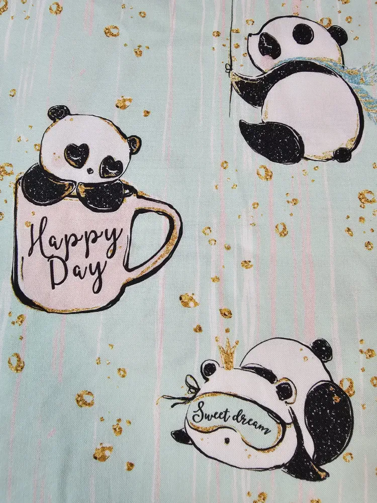 Sladké pandy - bavlněné plátno