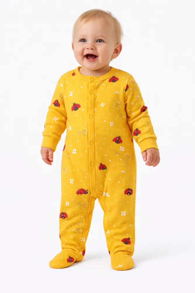 Berušky na žluté - vzor