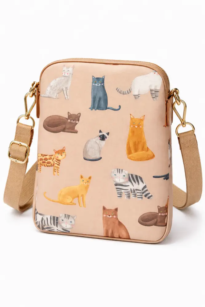 Kočky na béžové- vzor