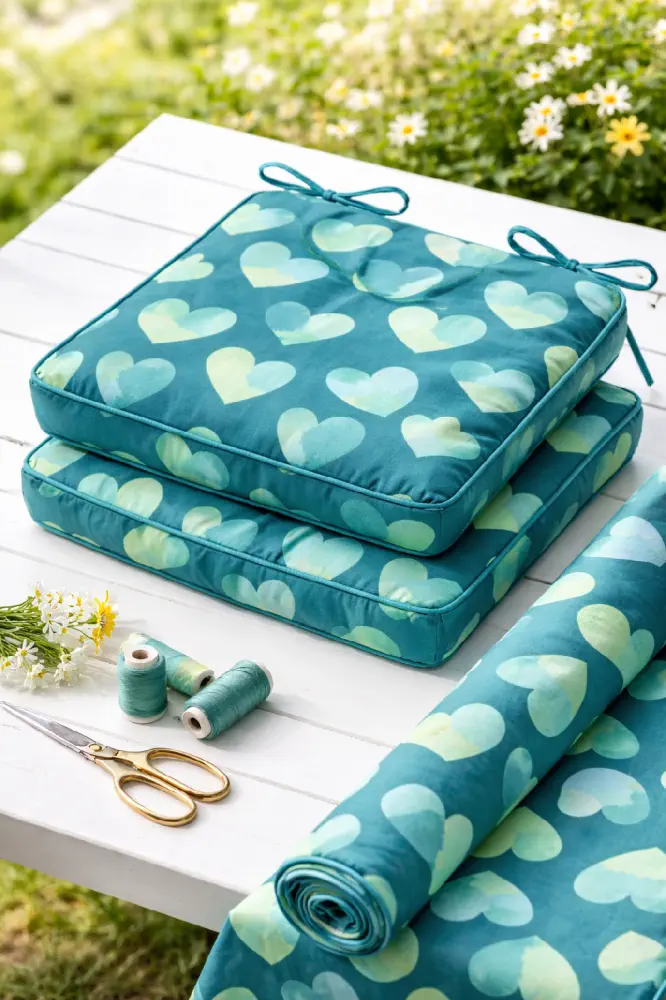 Zeleno modré srdce- vzor