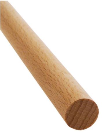 Dřevěná tyč na macramé - délka 20 cm, průměr , 1,2 cm