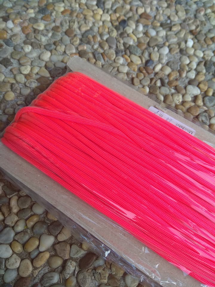 PARACORD 550 - 325 - reflexní růžová - balení 25 metrů