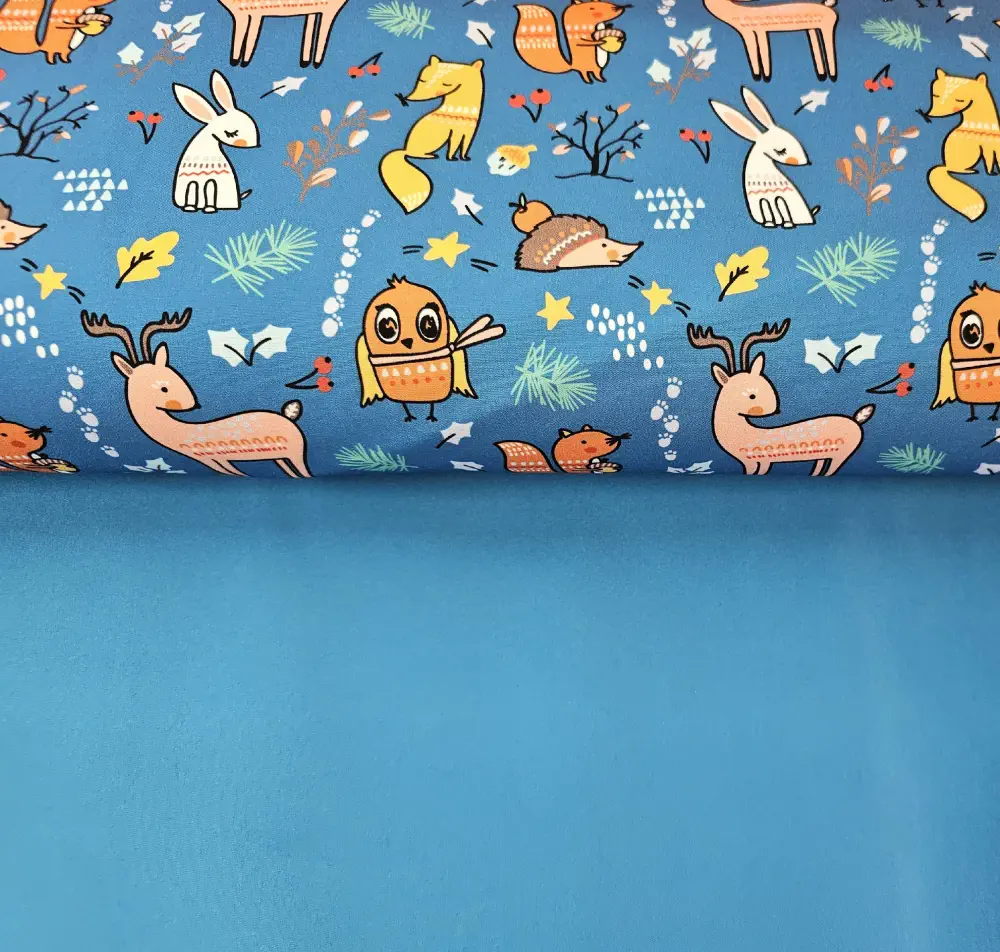 Softshell zvířátka na modré