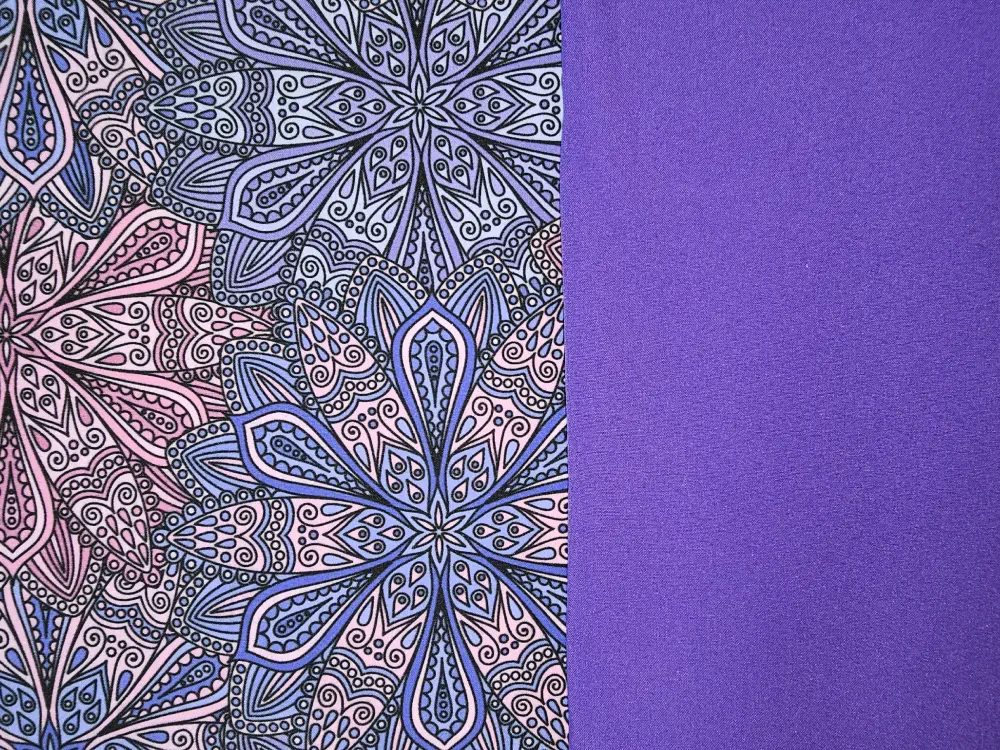 Zimní softshell mandaly fialové