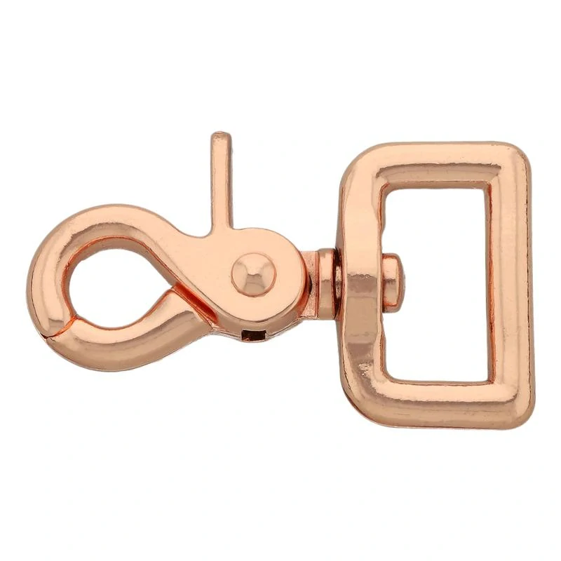 Karabina na kabelku a vodítka PET HARDWARE® 25 mm – růžové zlato