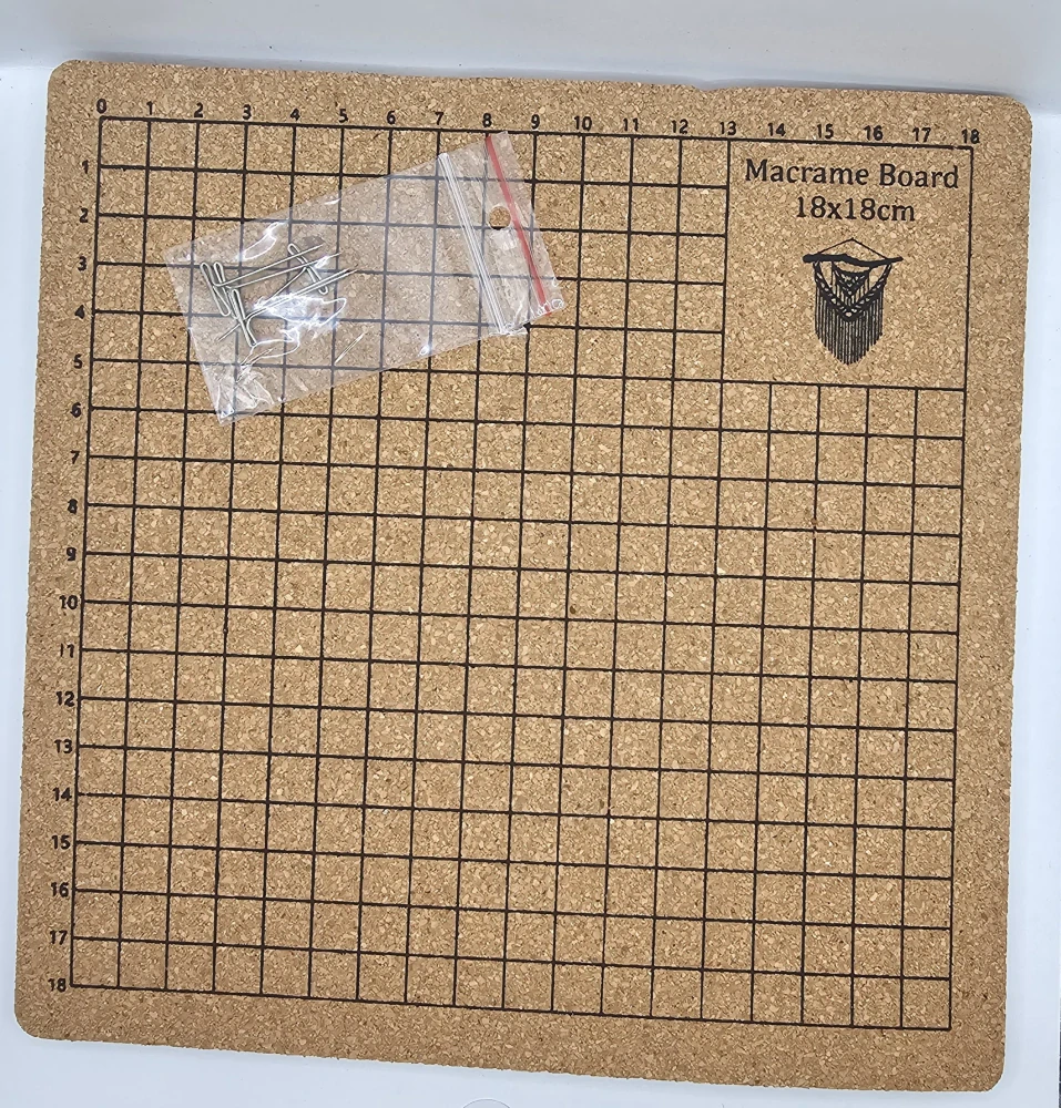 Korková podložka pod macramé 20x20 cm
