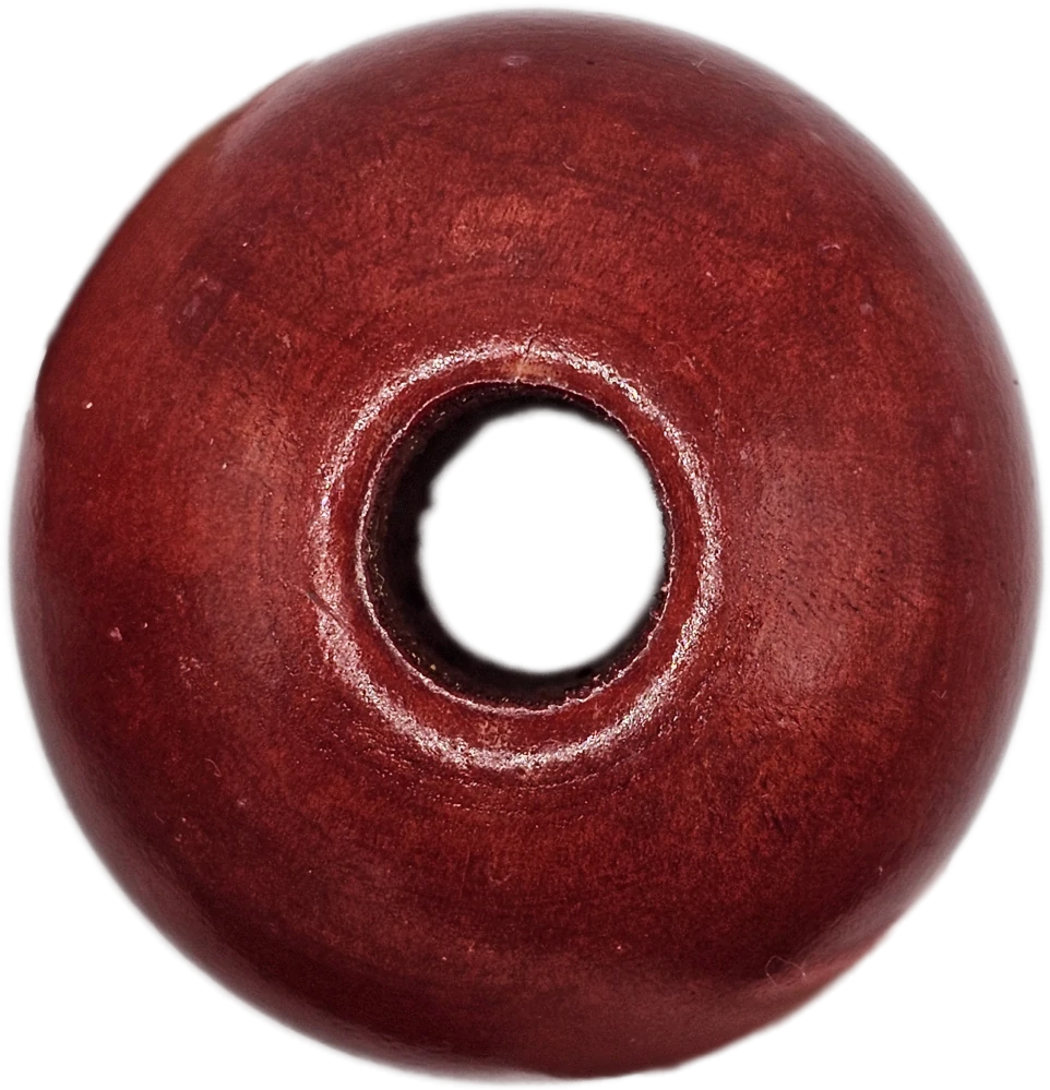 Dřevěný korálek - 4cm červenohnědý