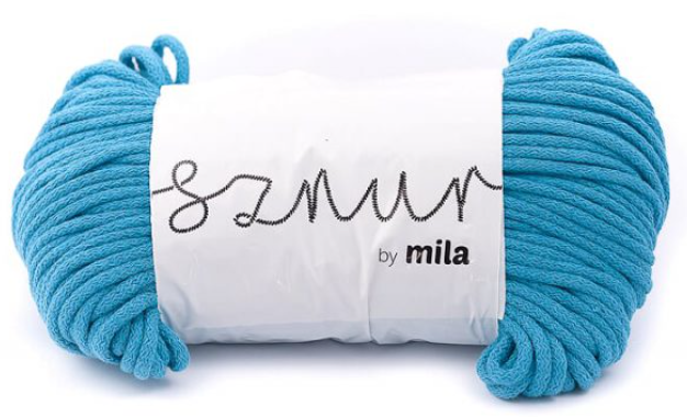 Bavlněná šňůra MILA 5mm - tyrkys