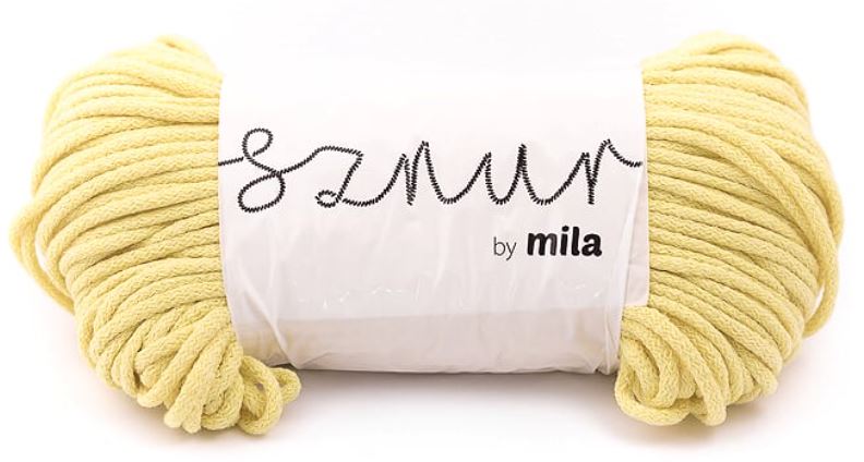 Bavlněná šňůra MILA 3mm - žlutá jasná