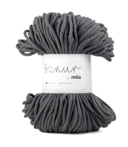 Bavlněná šňůra MILA 3mm - grafitová