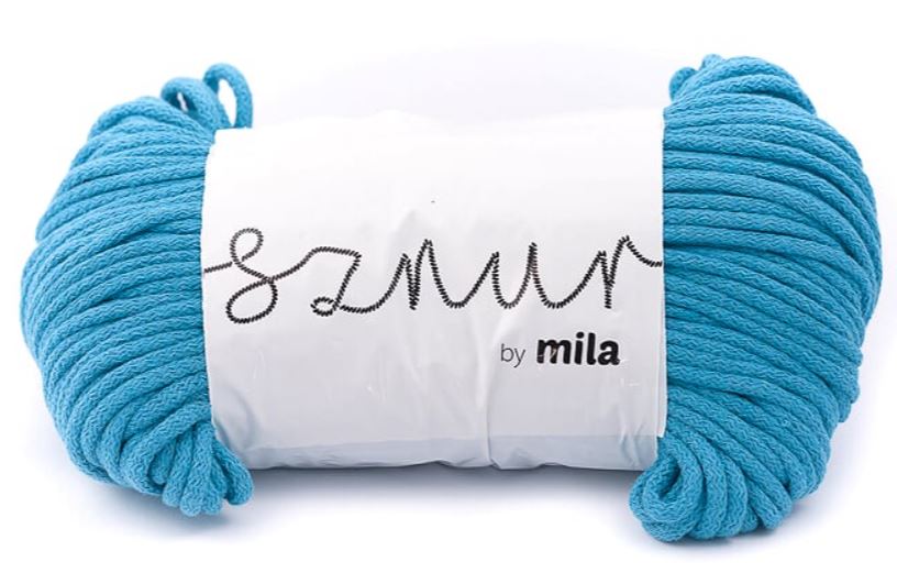 Bavlněná šňůra MILA 3mm - tyrkysová