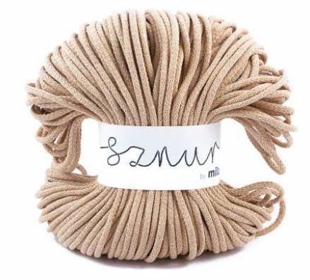 Bavlněná šňůra MILA 3mm - karamelová