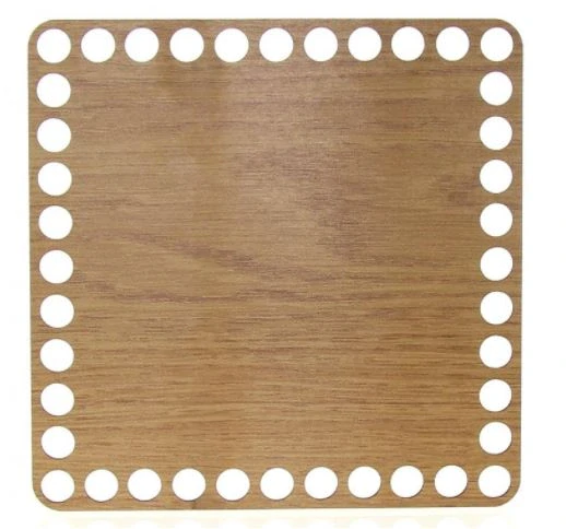 Dno na košík, odstín dub, čtverec - 20 x 20 cm