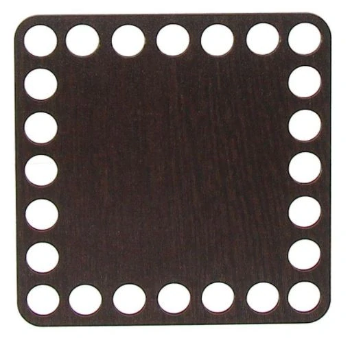 Dno na košík, odstín wenge, čtverec - 15 x 15 cm