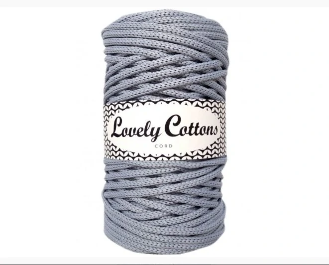 Polyesterová šňůra Lovely Cottons 5mm - Popelavá