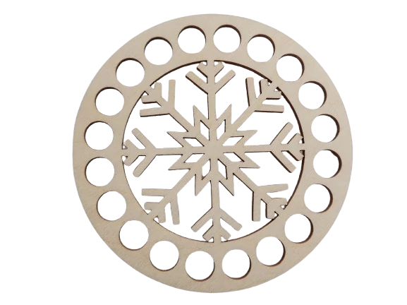 Podtácek k obháčkování – 10 cm – vločka 4