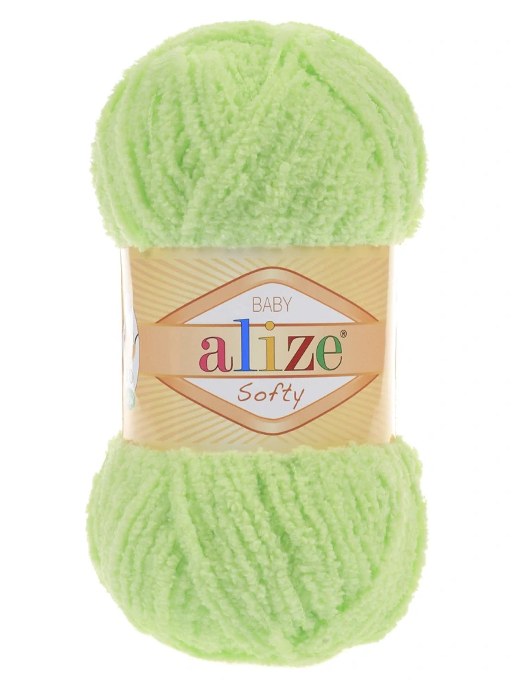Plyšová příze Alize Softy - světle zelená 41