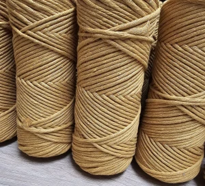 Bambusová šňůra Pro Macramé – PREMIUM COTTON 3mm - hořčice