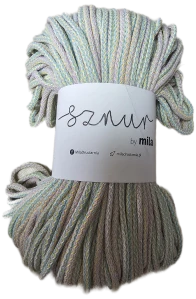 Bavlněná šňůra MILA 5mm - multicolor pastel