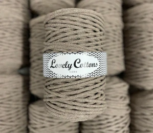 Bavlněná šňůra Lovely Cottons 5mm - MOKA