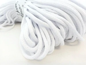 Bavlněná šňůra BERRY 5mm - bílá