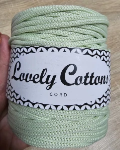 Polyesterová šňůra Lovely Cottons 3mm - Pístáciová-světlá
