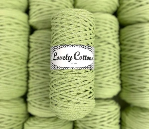 Bavlněná šňůra Lovely Cottons 3mm - pistáciová