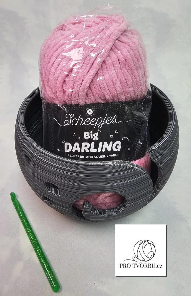 Háčkovací miska na přízi vel.L – Zebra černobílá