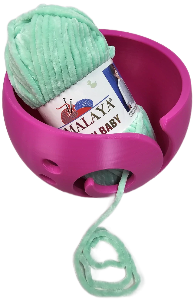 Háčkovací miska na přízi vel. L – magenta růžová