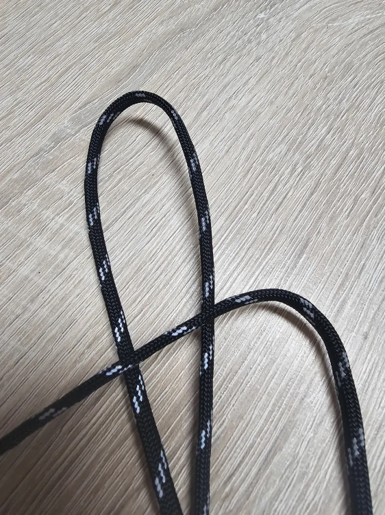 PARACORD 550 - Černý- reflexní -RNC 607