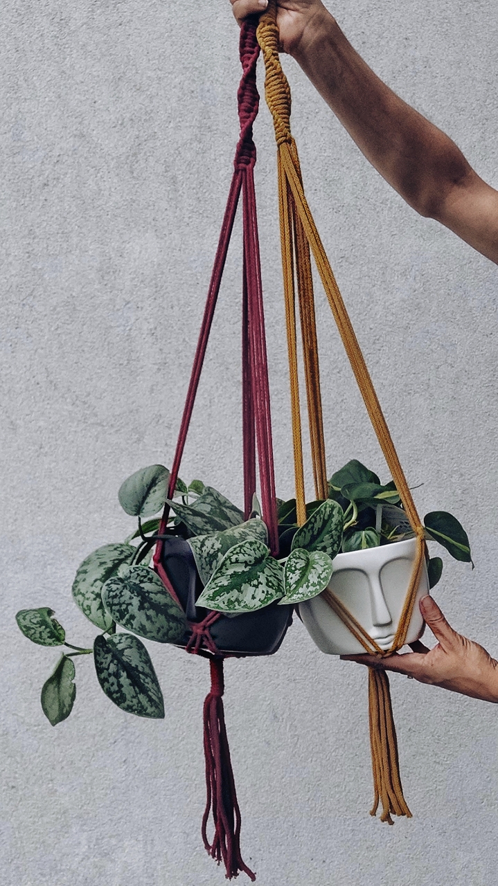 Kreativní macramé sada s návodem - KVĚTINOVÝ ZÁVĚS