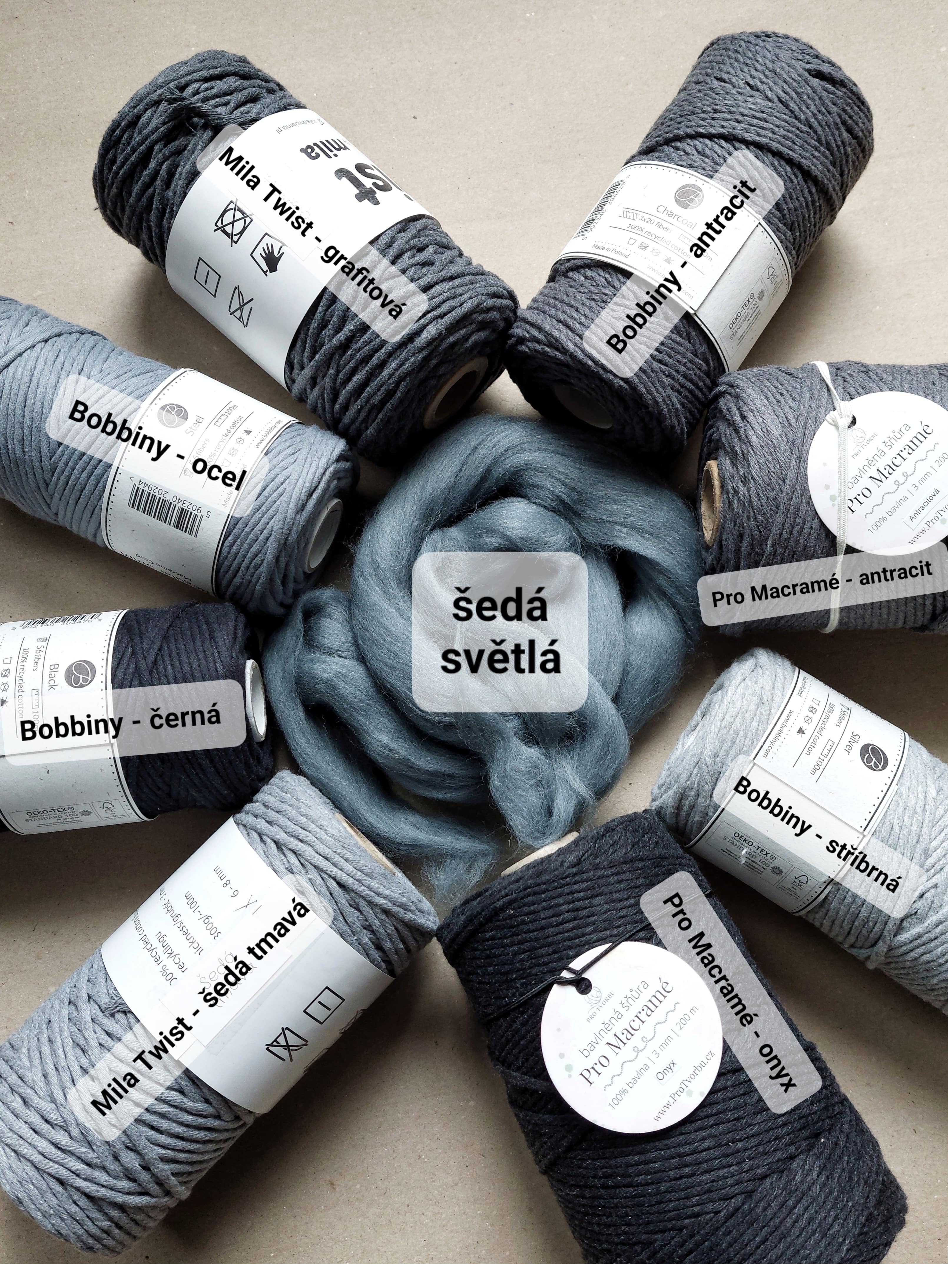 Ovčí rouno česané 20 g - šedá světlá