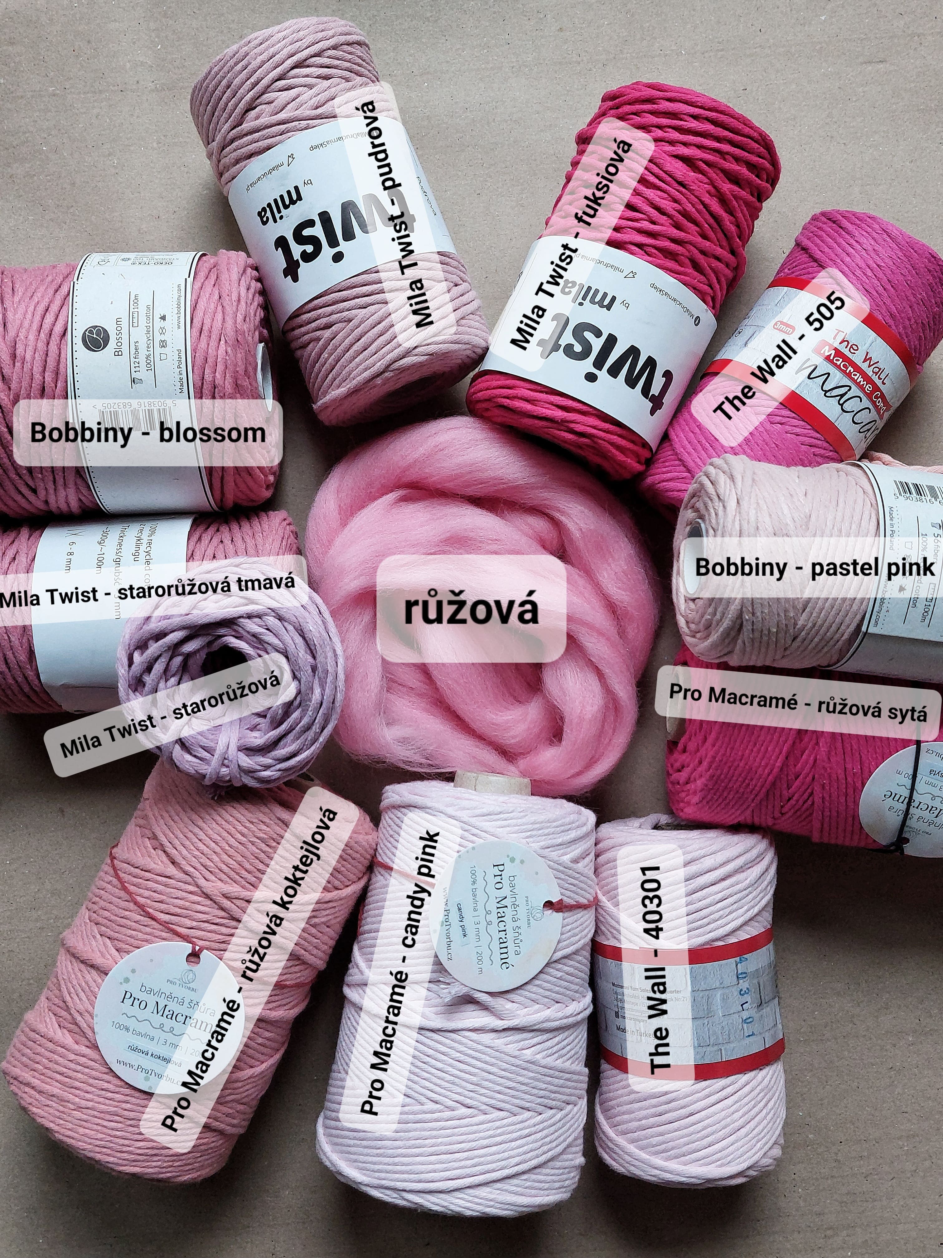 Ovčí rouno česané 20 g - růžová