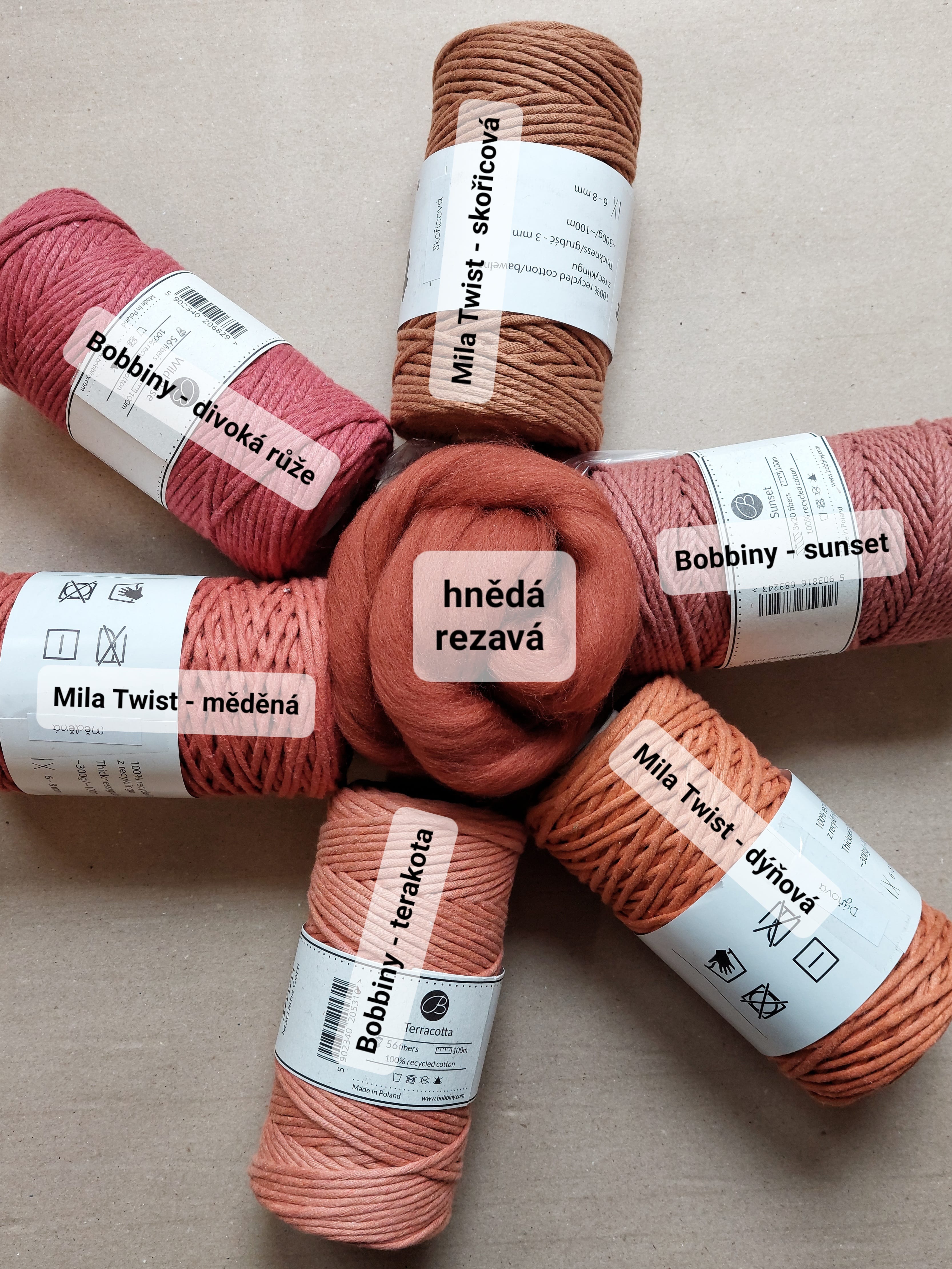 Ovčí rouno česané 20 g - hnědá rezavá