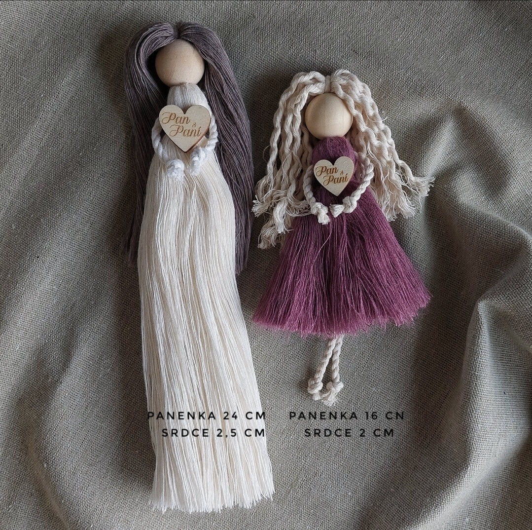 Dřevěné srdíčko PAN a PANÍ