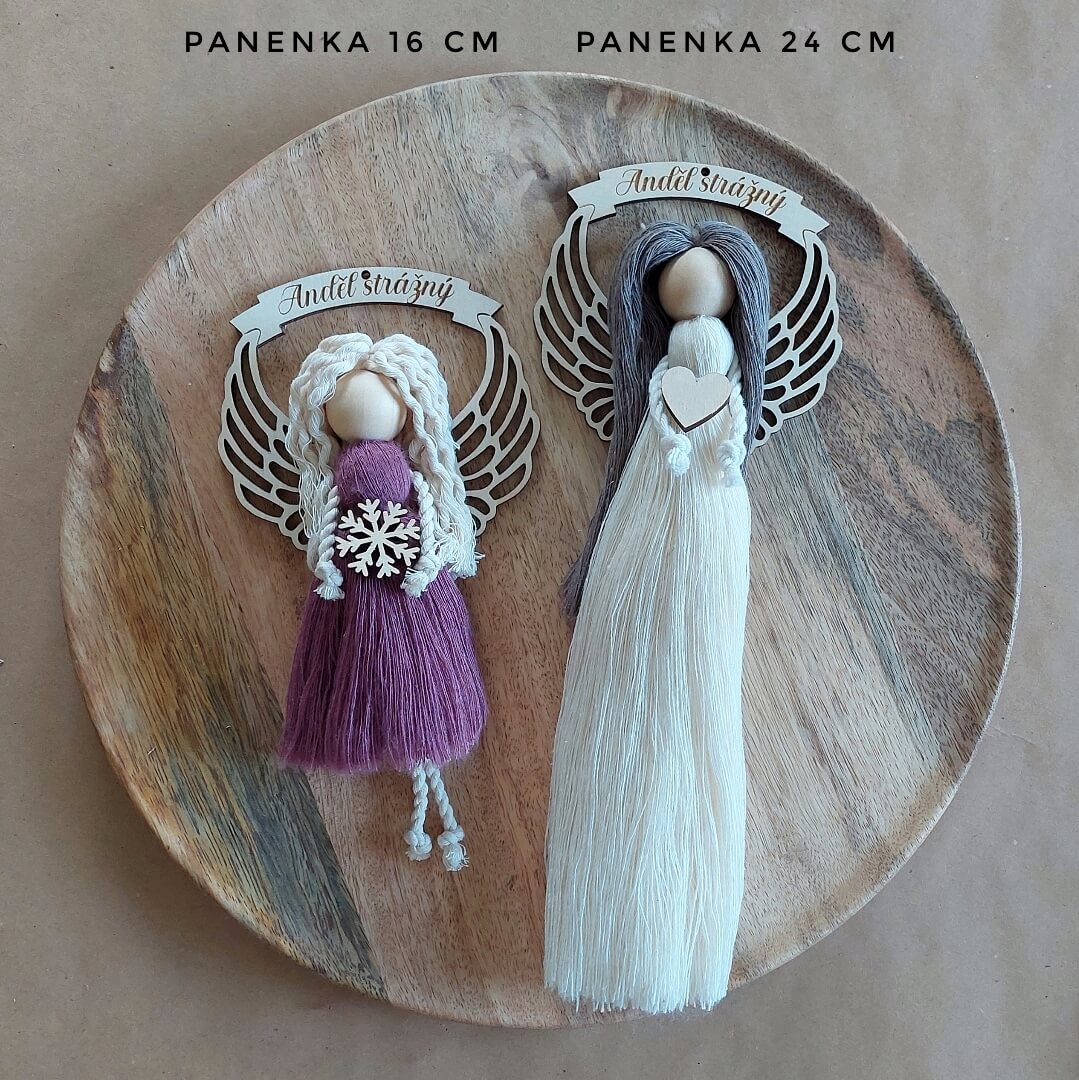 Křídla pro macramé anděla, 10 cm - č.16 - ANDĚL STRÁŽNÝ 