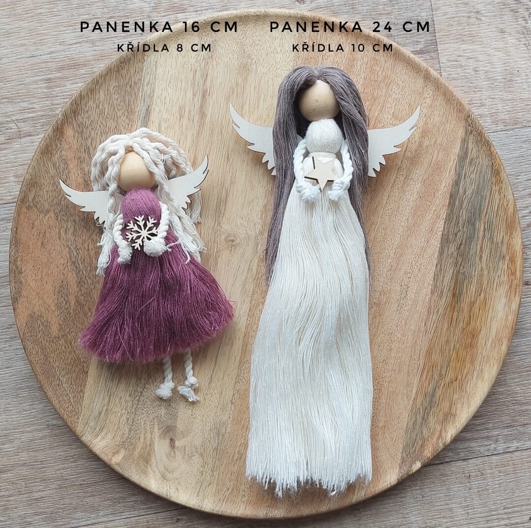 Křídla pro macramé anděla, 8 cm - č.27