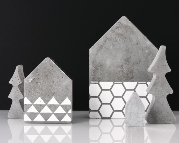 Forma na kreativní beton - domečky - 13,5 - 16,5 cm