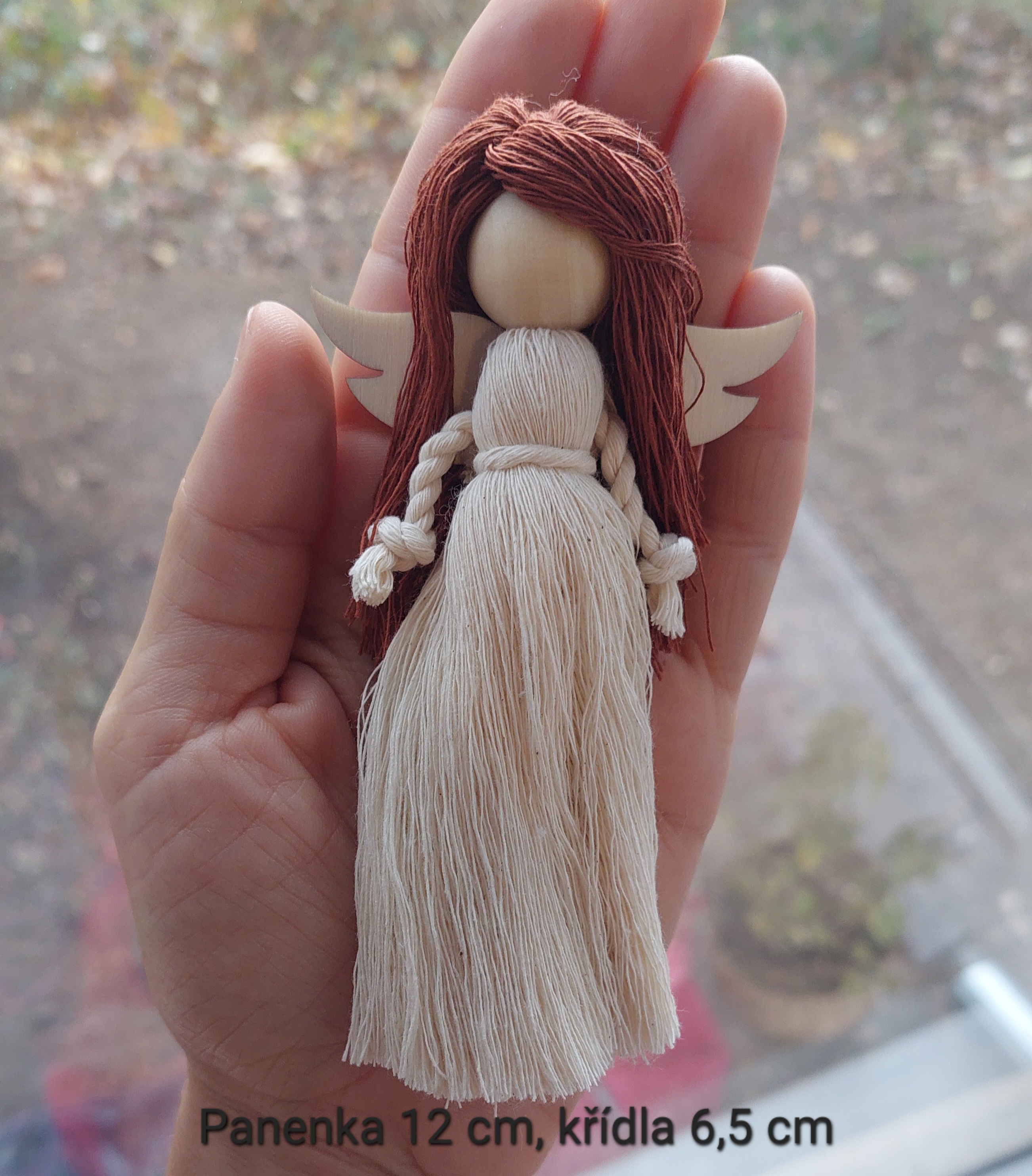  Křídla pro macramé anděla, 6,5; 8 a 10 cm